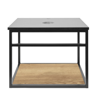 Konstrukce s krycí deskou z umělého kamene Naturel Industrial 59x45x45 cm černá mat KONZOLEUM60DTK