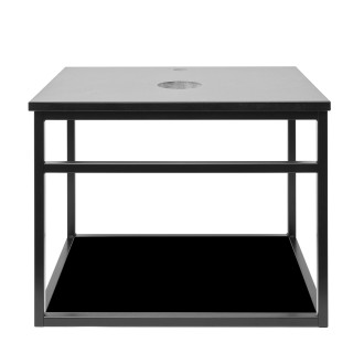 Konstrukce s krycí deskou z umělého kamene Naturel Industrial 59x45x45 cm černá mat KONZOLEUM60CTK