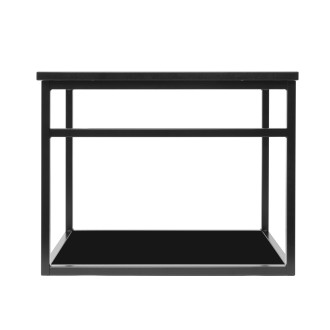 Konstrukce s krycí deskou z umělého kamene Naturel Industrial 59x45x45 cm černá mat KONZOLEUM60CTK