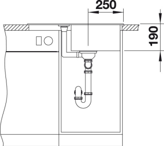 Blanco METRA 45 S Compact dřez vestavný černá granit 525 913