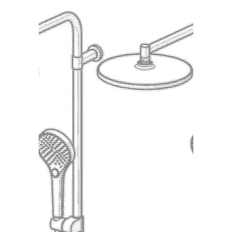Sprchový systém Hansa Viva s termostatickou baterií broušený bronz 6515920181