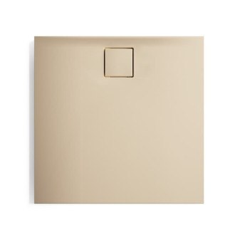 Sprchová vanička čtvercová Huppe EasyFlat 90x90 cm litý mramor béžová matná EF0101.037