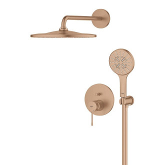 Sprchový systém Grohe Essence včetně podomítkového tělesa kartáčovaný Warm Sunset 25287DL0