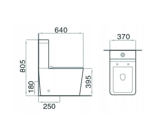 MEXEN CUBE kombi klozet 31014000