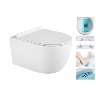 MEXEN CARMEN RIMLESS závěsný klozet 49 cm, bílý 3388XX00