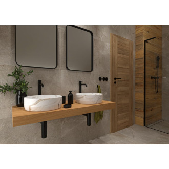 Umyvadlo na desku SAT Infinitio 39x39 cm mat bez otvoru pro baterii SATINF3939MR