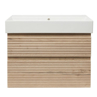 Koupelnová skříňka 2 zásuvková s umyvadlem Naturel Savona 78x53x44,8 cm dub Halifax mat SAVONA280DHSAT