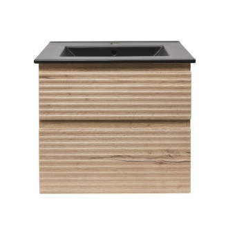 Koupelnová skříňka 2 zásuvková s umyvadlem Naturel Savona 58x53x44,8 cm dub Halifax mat SAVONA260DHC