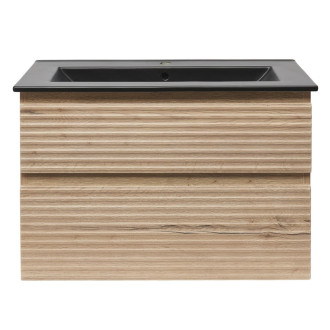 Koupelnová skříňka 2 zásuvková s umyvadlem Naturel Savona 78x53x44,8 cm dub Halifax mat SAVONA280DHC