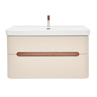 Koupelnová skříňka s umyvadlem a baterií SAT Fusion 97,5x53x45 cm pískově béžová mat SATFUSION2100BEUBA