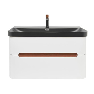 Koupelnová skříňka s umyvadlem a baterií SAT Fusion 97,5x53x45 cm bílá matná mat SATFUSION2100WBKMBA