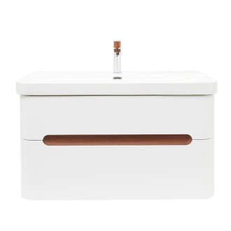 Koupelnová skříňka s umyvadlem a baterií SAT Fusion 97,5x53x45 cm bílá matná mat SATFUSION2100WMWBA