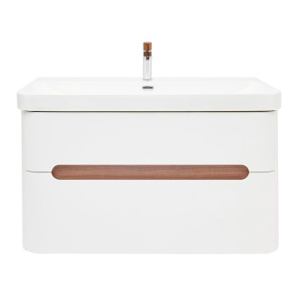 Koupelnová skříňka s umyvadlem a baterií SAT Fusion 97,5x53x45 cm bílá matná mat SATFUSION2100WUBA