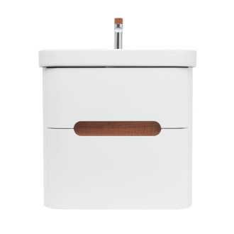 Koupelnová skříňka s umyvadlem a baterií SAT Fusion 57,5x53x45 cm bílá matná mat SATFUSION260WMWBA