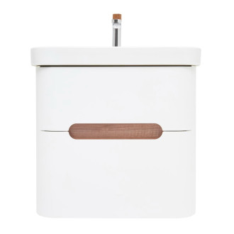 Koupelnová skříňka s umyvadlem a baterií SAT Fusion 57,5x53x45 cm bílá matná mat SATFUSION260WUBA