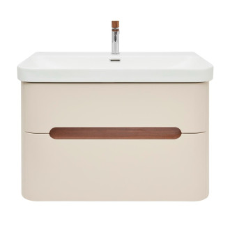 Koupelnová skříňka s umyvadlem a baterií SAT Fusion 77,5x53x45 cm pískově béžová mat SATFUSION280BEMWBA