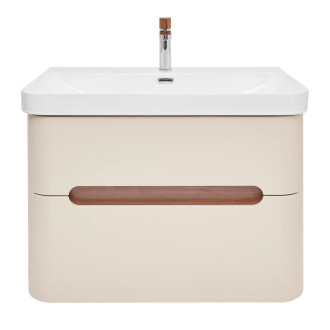 Koupelnová skříňka s umyvadlem a baterií SAT Fusion 77,5x53x45 cm pískově béžová mat SATFUSION280BEUBA