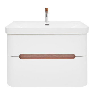 Koupelnová skříňka s umyvadlem a baterií SAT Fusion 77,5x53x45 cm bílá matná mat SATFUSION280WUBA