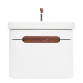 Koupelnová skříňka s umyvadlem a baterií SAT Fusion 57,5x43x45 cm bílá matná mat SATFUSION60WMWBA