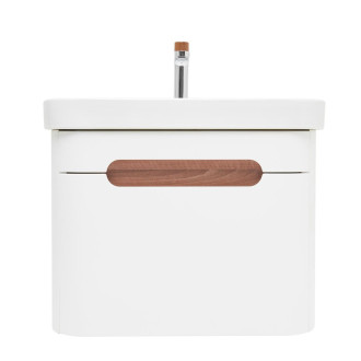 Koupelnová skříňka s umyvadlem a baterií SAT Fusion 57,5x43x45 cm bílá matná mat SATFUSION60WUBA