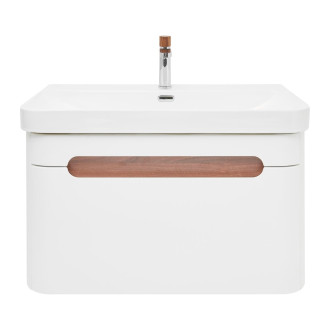 Koupelnová skříňka s umyvadlem a baterií SAT Fusion 77,5x43x45 cm bílá matná mat SATFUSION80WUBA