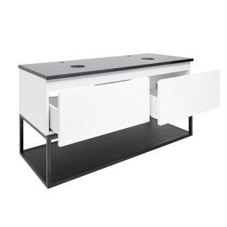 Koupelnová skříňka s krycí deskou SAT B-Way 119x30x45 cm bílá lesk BWAY120WZF