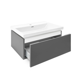 Koupelnová skříňka s krycí deskou SAT Feel 60x30x44,8 cm antracit mat SATFEEL60ANTU4