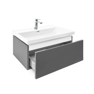 Koupelnová skříňka s umyvadlem a baterií SAT Feel 60x30x44,8 cm antracit mat SATFEEL60ANTU4BA