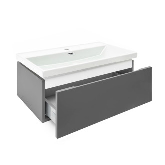 Koupelnová skříňka s umyvadlem SAT Feel 80x30x44,8 cm antracit mat SATFEEL80ANTU4