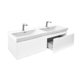 Koupelnová skříňka s umyvadlem SAT Evolution 118x30x44,8 cm bílá mat SATEVO120WMU4BA