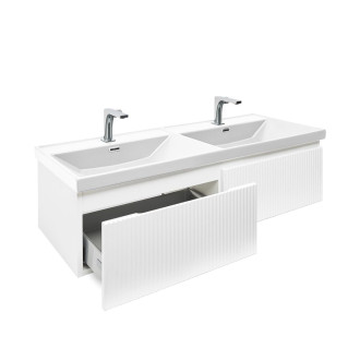 Koupelnová skříňka s umyvadlem SAT Evolution 118x30x44,8 cm bílá mat SATEVO120WMU4BA