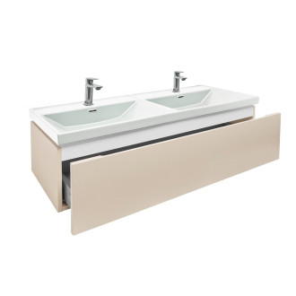 Koupelnová skříňka s umyvadlem a bateriemi SAT Feel 120x30x44,8 cm pískově béžová mat SATFEEL120BEU4BA