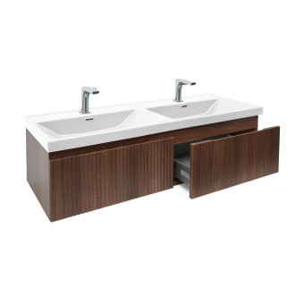 Koupelnová skříňka s umyvadlem SAT Evolution 118x30x44,8 cm ořech Aida mat SATEVO120NAU5BA