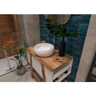 Skleněná mozaika Premium Mosaic ocean blue 30x30 cm lesk MOSPTK1