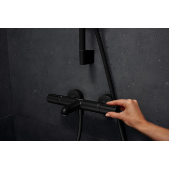 Vanová baterie Hansgrohe Ecostat Element bez sprchového setu 150 mm černá matná 13347670