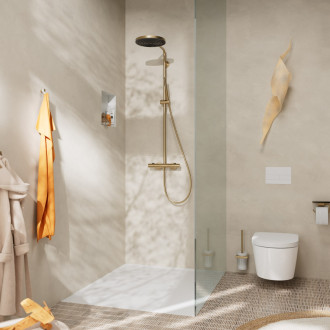 Sprchový systém Hansgrohe Pulsify S Puro s termostatickou baterií kartáčovaný bronz 24222140