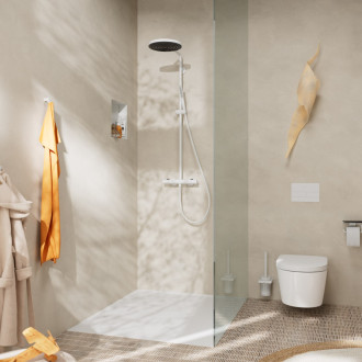 Sprchový systém Hansgrohe Pulsify S Puro s termostatickou baterií bílá matná 24222700