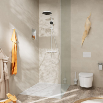 Sprchový systém Hansgrohe Pulsify S Puro s termostatickou baterií bílá matná 24237700