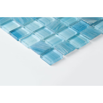 Skleněná mozaika Premium Mosaic aqua blue 30x30 cm lesk MOSCH192