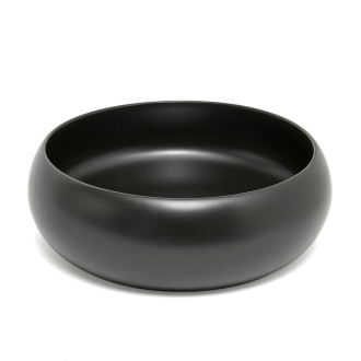 Umyvadlo na desku SAT Feel 36x36 cm černé matné bez přepadu SATUMFEEL3636BKM