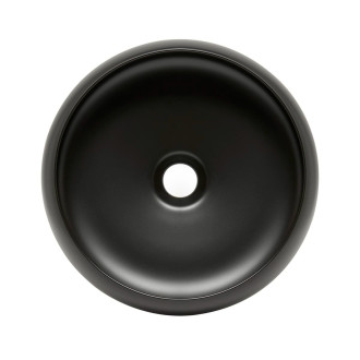 Umyvadlo na desku SAT Feel 36x36 cm černé matné bez přepadu SATUMFEEL3636BKM