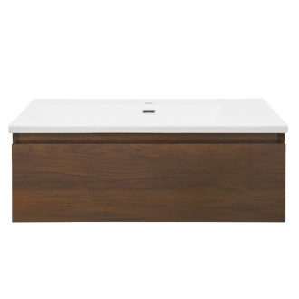 Koupelnová skříňka s umyvadlem SAT B-Way 99x30x45 cm ořech mat BWAY100NUTU1