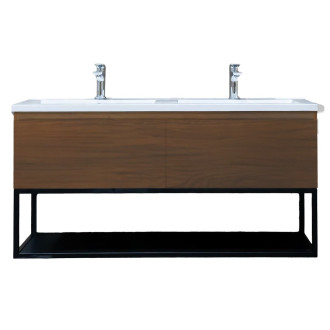 Koupelnová skříňka s umyvadlem SAT B-Way 119x30x45 cm ořech mat BWAY120NUTU