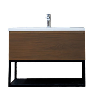 Koupelnová skříňka s umyvadlem SAT B-Way 80x30x45 cm ořech mat BWAY80NUTU