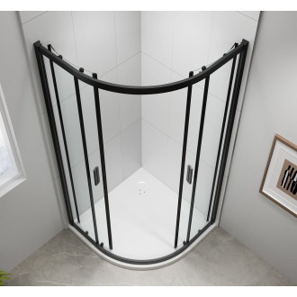 Sprchový kout čtvrtkruh 90x90 cm Polysan Easy Black EL2615B