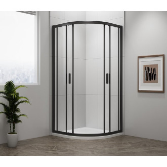 Sprchový kout čtvrtkruh 90x90 cm Polysan Easy Black EL2615B