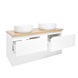Koupelnová skříňka s umyvadlem SAT B-Way 119x50x45 cm bílá lesk BWAY2120WDOAKU2