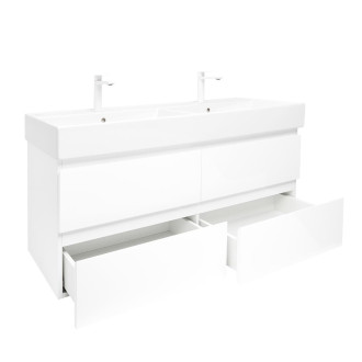 Koupelnová skříňka s umyvadlem SAT B-Way 119x50x45 cm bílá lesk BWAY2120WU2BB