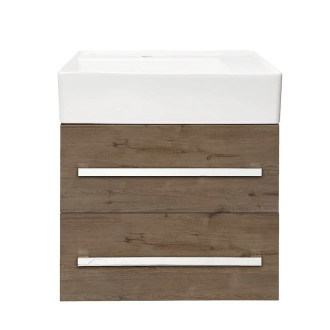Koupelnová skříňka s umyvadlem SAT Cube Way 60x53x46 cm dub Wellington mat CUBE46602DWSATCW