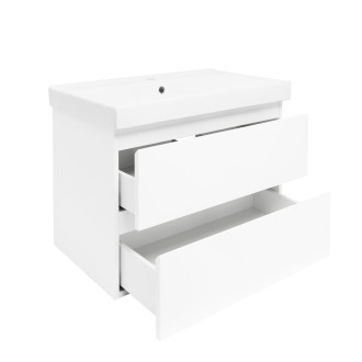 Koupelnová skříňka s umyvadlem SAT B-Way 1 79x50x45 cm bílá lesk BWAY280WU1BI